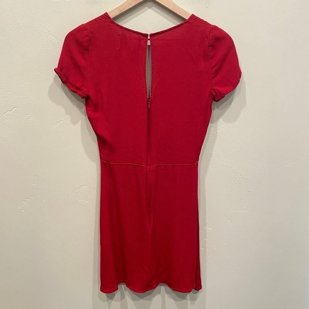 Reformation A-Line Flare Mini Dress in Red - Size: 2 - Picture 2 of 9